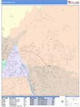 Apple Valley  Wall Map Color Cast Style